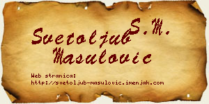 Svetoljub Mašulović vizit kartica